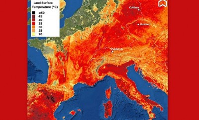 Heat waves shatter records on two continents